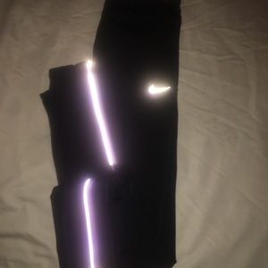 Nike black zip up leggings